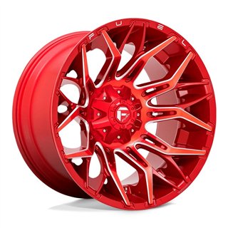 Fuel Off-Road | D771 TWITCH 22x12.0 ET-44 - CANDY RED MILLED