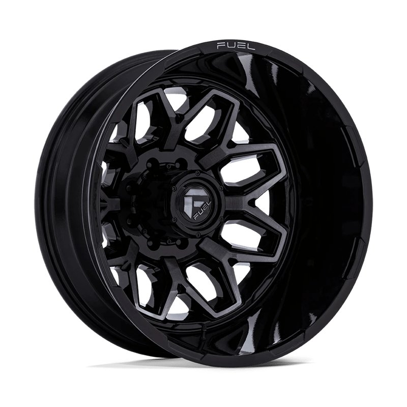 Fuel Off-Road | D875 FLUX DUALLY 20x8.25 ET-201 - GLOSS BLACK BRUSH-FC GRAY TINT