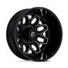 Fuel Off-Road | D875 FLUX DUALLY 22x8.25 ET-201 - GLOSS BLACK BRUSH-FC GRAY TINT