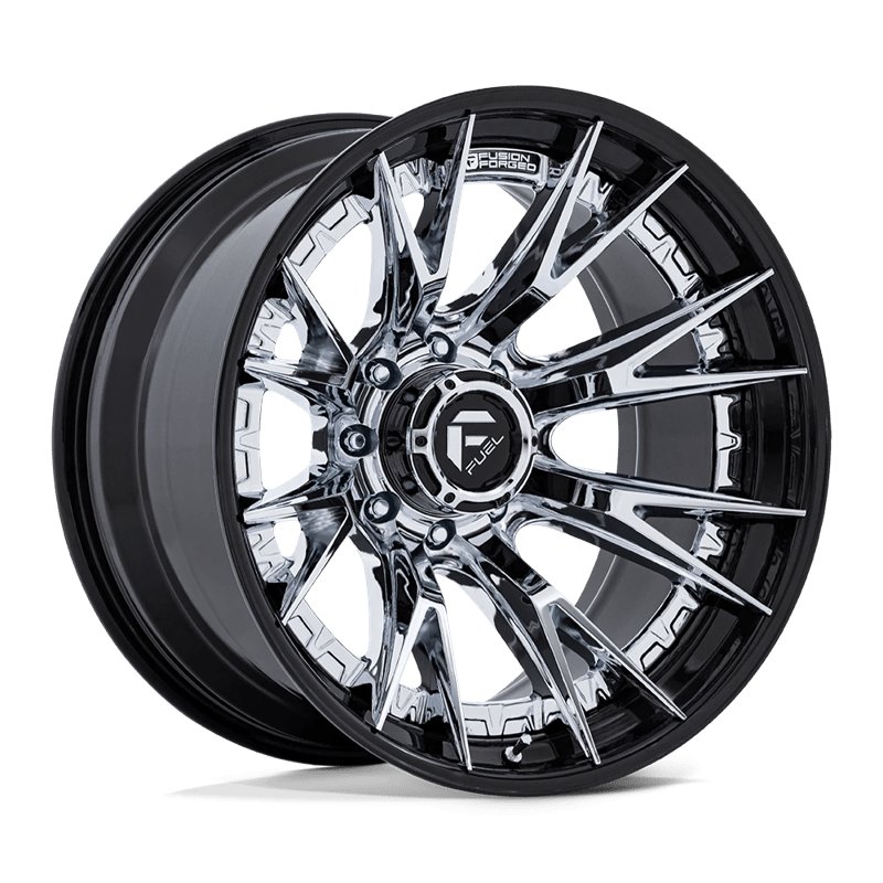 Fuel Off-Road | FC402 CATALYST 20x10.0 ET-18 - CHROME W/ GLOSS BLACK LIP