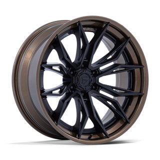 Fuel Off-Road | FC404 MUTINY 20x9.0 ET20 - MATTE BLACK W/ GLOSS BRONZE LIP