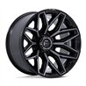 Fuel Off-Road | FLUX 22x12.0 ET-44 - GLOSS BLACK BRUSH FC GRAY DDT