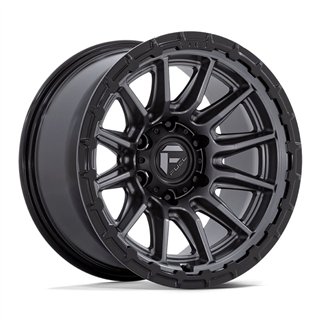 Fuel Off-Road | FC866 PISTON 17x8.5 ET25 - MATTE GUNMETAL W/ GLOSS BLACK LIP