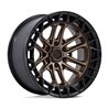 Fuel Off-Road | FC874 CELSIUS 17x9.0 ET1 - MATTE BRONZE W/ MATTE BLACK LIP