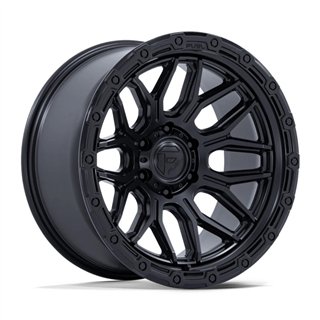 Fuel Off-Road | FC881 SURGE 20x9.0 ET1 - MATTE BLACK W/ GLOSS BLACK LIP