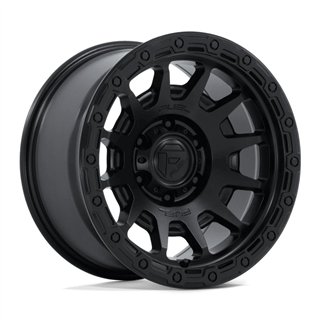 Fuel Off-Road | FC884 FORTRESS 17x8.5 ET25 - MATTE BLACK W/ GLOSS BLACK LIP