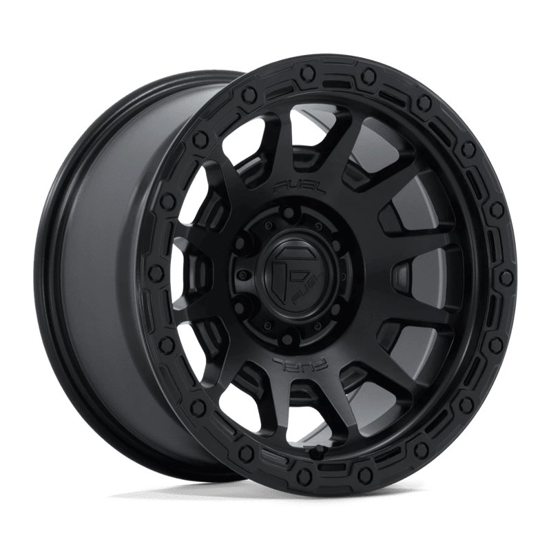 Fuel Off-Road | FC884 FORTRESS 17x8.5 ET25 - MATTE BLACK W/ GLOSS BLACK LIP
