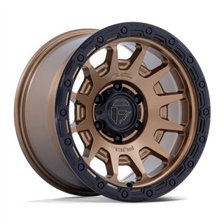 Fuel Off-Road | FC884 FORTRESS 17x9.0 ET-12 - MATTE BRONZE W GLOSS BLACK LIP