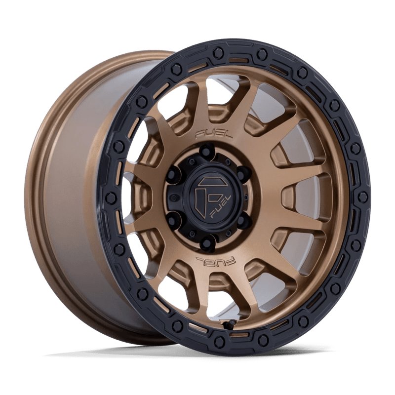 Fuel Off-Road | FC884 FORTRESS 17x9.0 ET-12 - MATTE BRONZE W GLOSS BLACK LIP