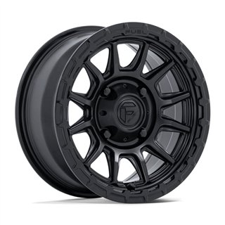 Fuel Off-Road | FV866 PISTON UTV 15x7.0 ET38 - MATTE BLACK W/ GLOSS BLACK LIP