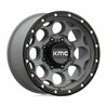 KMC | KM541 DIRTY HARRY 17x8.5 ET0 - SATIN GRAY W/ BLACK LIP