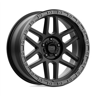 KMC | KM544 MESA 17x9.0 ET-12 - SATIN BLACK W/ GLOSS BLACK LIP