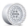 KMC | KM554 AZTEC 17x8.5 ET0 - GLOSS SILVER W/ MACHINED FACE