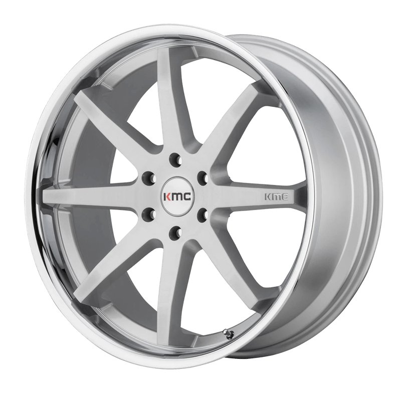 KMC | KM715 REVERB 20x9.0 ET30 - BRUSHED SILVER W/ CHROME LIP
