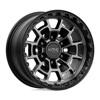 KMC | KM718 SUMMIT 16x8.0 ET0 - SATIN BLACK W/ GRAY TINT