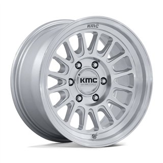 KMC | KM733 IMPACT FFT 17x8.5 ET0 - GLOSS SILVER W/ MACHINED FACE KMC Jantes en alliage