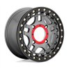 KMC | KS240 RECON BEADLOCK 15x7.0 ET38 - GUN METAL W/ GLOSS BLACK RING