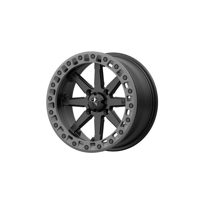 MSA Offroad | M31 LOK2 BEADLOCK 14x7.0 ET0 - SATIN BLACK W/ MATTE GRAY RING