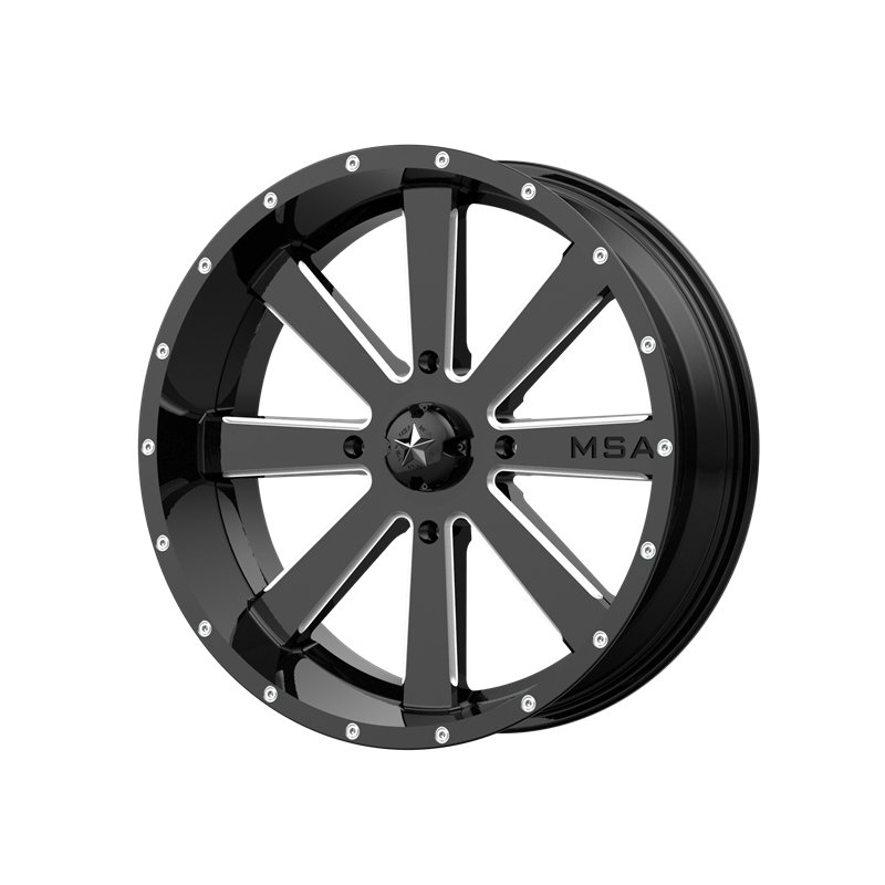 MSA Offroad | M34 FLASH 20x7.0 ET0 - GLOSS BLACK MILLED