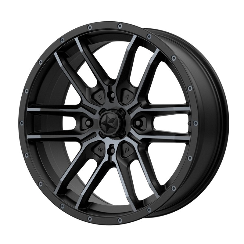 MSA Offroad | M43 FANG 14x7.0 ET10 - SATIN BLACK W/ TITANIUM TINT