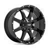 Moto Metal | MO970 20x9.0 ET18 - GLOSS BLACK W/ MILLED LIP
