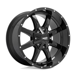 Moto Metal | MO970 16x8.0 ET0 - GLOSS BLACK W/ MILLED LIP