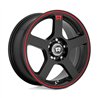 Motegi | MR116 FS5 16x7.0 ET40 - MATTE BLACK W/ RED STRIPE