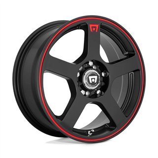Motegi | MR116 FS5 18x8.0 ET45 - MATTE BLACK W/ RED STRIPE