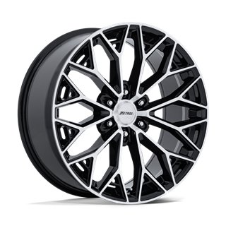 Petrol | PE006 P5E 20x9.5 ET25 - GLOSS BLACK W/ MACHINED FACE