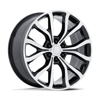 Performance Replicas | PR230 22x9.5 ET44 - GLOSS BLACK W/ MACHINED FACE
