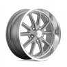 US Mag | U111 RAMBLER 18x8.0 ET1 - TEXTURED GRAY W/ DIAMOND CUT LIP