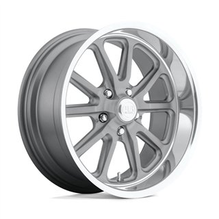 US Mag | U111 RAMBLER 20x8.5 ET32 - TEXTURED GRAY W/ DIAMOND CUT LIP