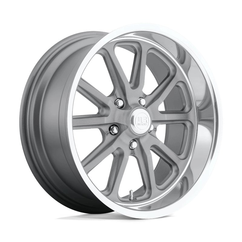 US Mag | U111 RAMBLER 20x8.5 ET32 - TEXTURED GRAY W/ DIAMOND CUT LIP