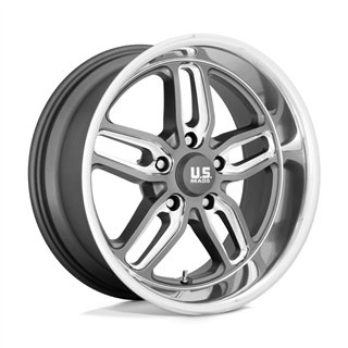 US Mag | U129 CTEN 22x8.5 ET1 - MATTE GUN METAL MILLED