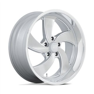 US Mag | U134 DESPERADO 20x9.5 ET1 - SILVER BRUSHED FACE MILLED DIAMOND CUT LIP