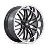 US Mag | U138 SANTA CRUZ 22x10.5 ET0 - GLOSS BLACK W/ DIAMOND CUT LIP