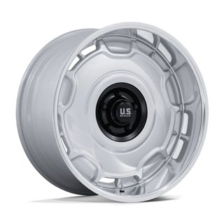 US Mag | UC146 ARLINGTON 20x11.0 ET-6 - SILVER MATTE-BLACK CENTER W/ DIAMOND CUT-LIP