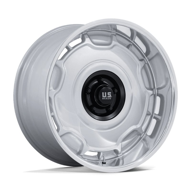 US Mag | UC146 ARLINGTON 20x8.5 ET1 - SILVER MATTE-BLACK CENTER W/ DIAMOND CUT-LIP