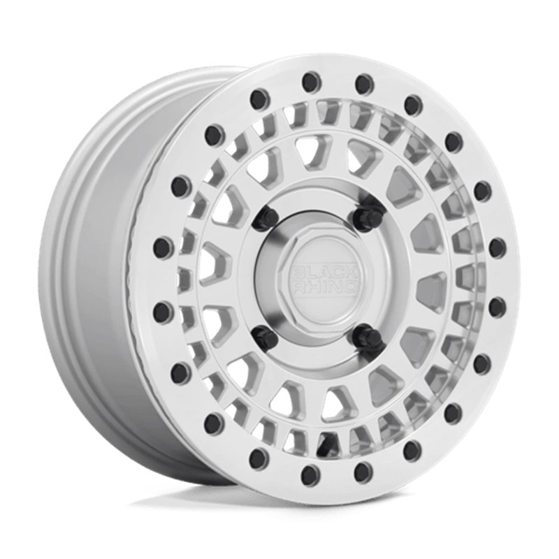 Black Rhino Hard Alloys | PARKER UTV BEADLOCK 14x7.0 ET51 - SILVER W/ MIRROR CUT FACE