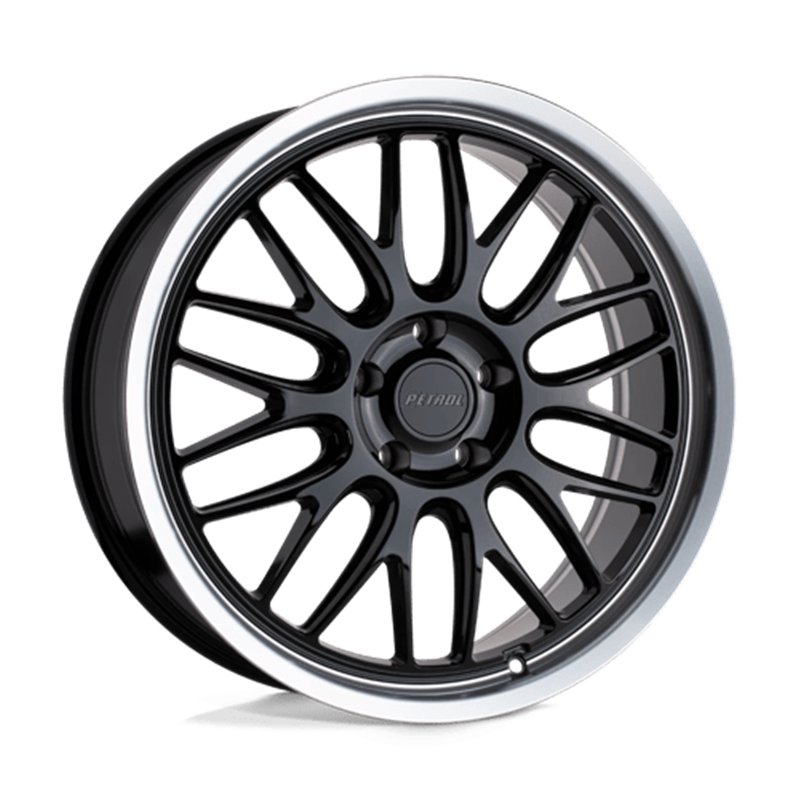 Petrol | P4C 16x7.0 ET40 - GLOSS BLACK W/ MACHINED CUT LIP