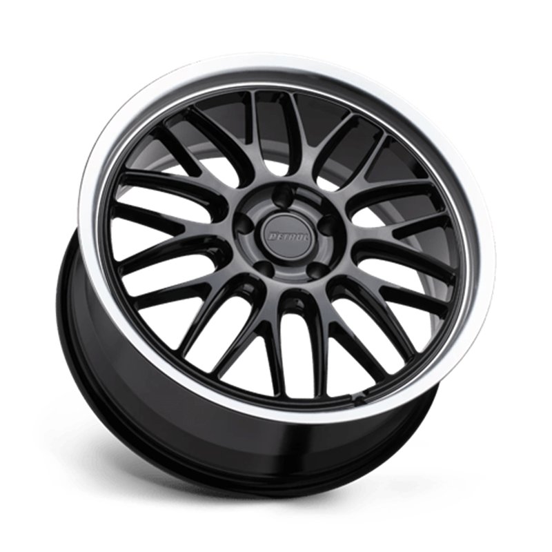 Petrol | P4C 16x7.0 ET40 - GLOSS BLACK W/ MACHINED CUT LIP
