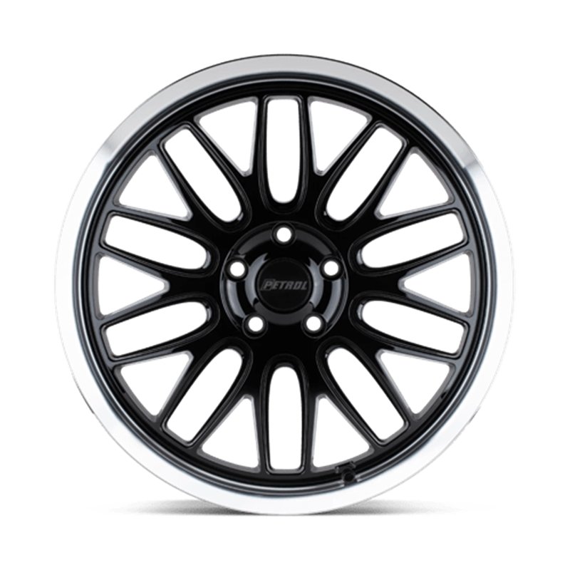 Petrol | P4C 16x7.0 ET40 - GLOSS BLACK W/ MACHINED CUT LIP