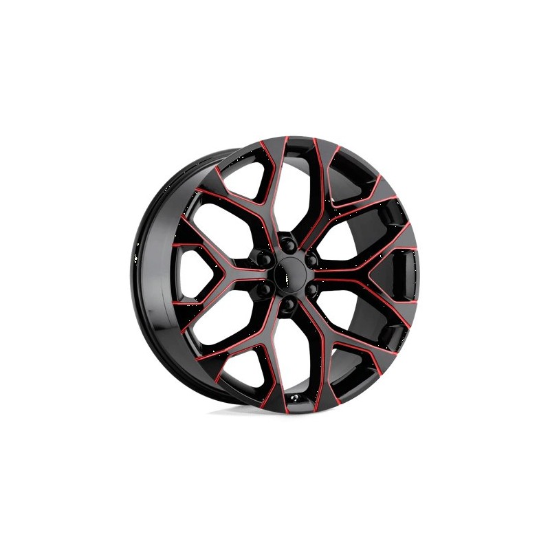 Performance Replicas | PR176 20x9.0 ET24 - GLOSS BLACK RED MILLED
