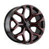 Performance Replicas | PR176 20x9.0 ET24 - GLOSS BLACK RED MILLED