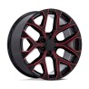 Performance Replicas | PR177 20x9.0 ET24 - GLOSS BLACK RED MILLED