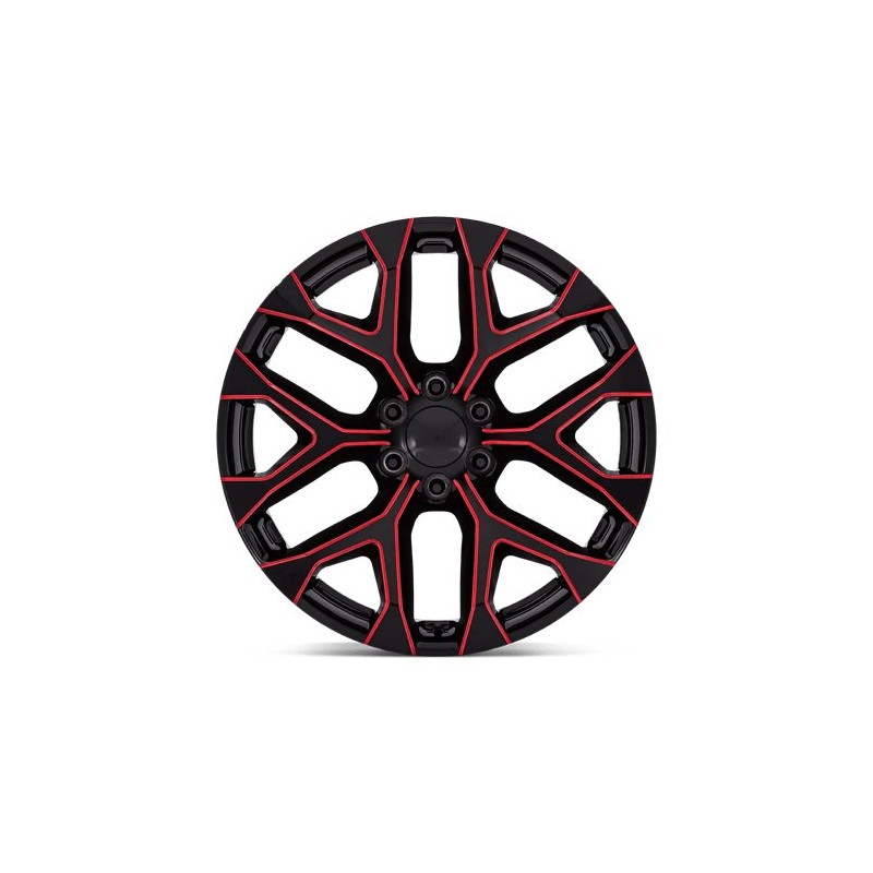 Performance Replicas | PR177 20x9.0 ET24 - GLOSS BLACK RED MILLED