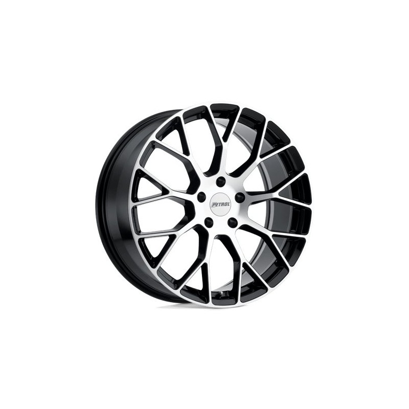 Petrol | P2B 17x8.0 ET35 - GLOSS BLACK W/ MACHINED FACE