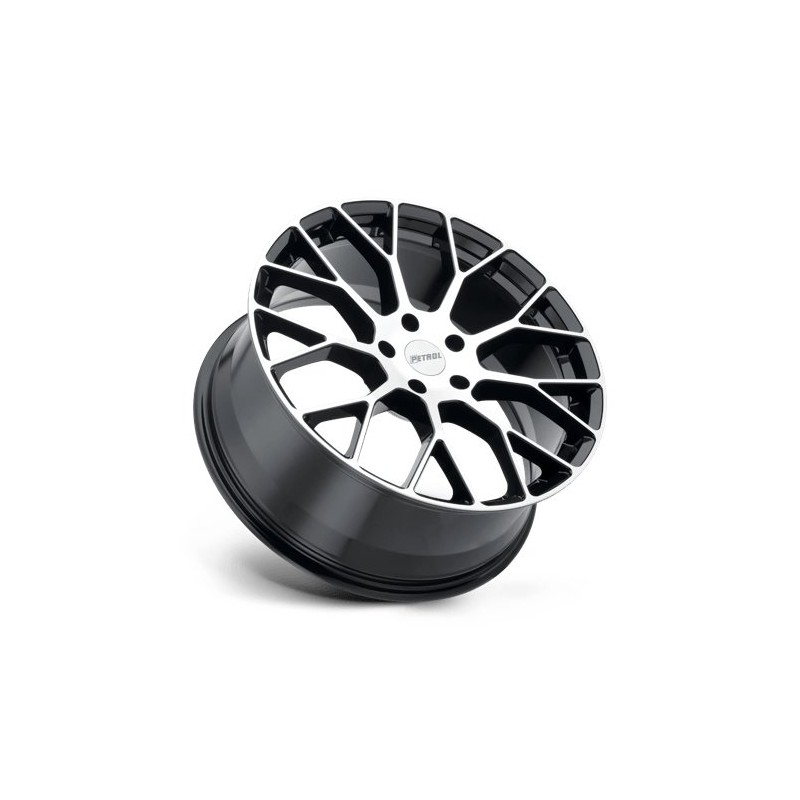Petrol | P2B 17x8.0 ET40 - GLOSS BLACK W/ MACHINED FACE