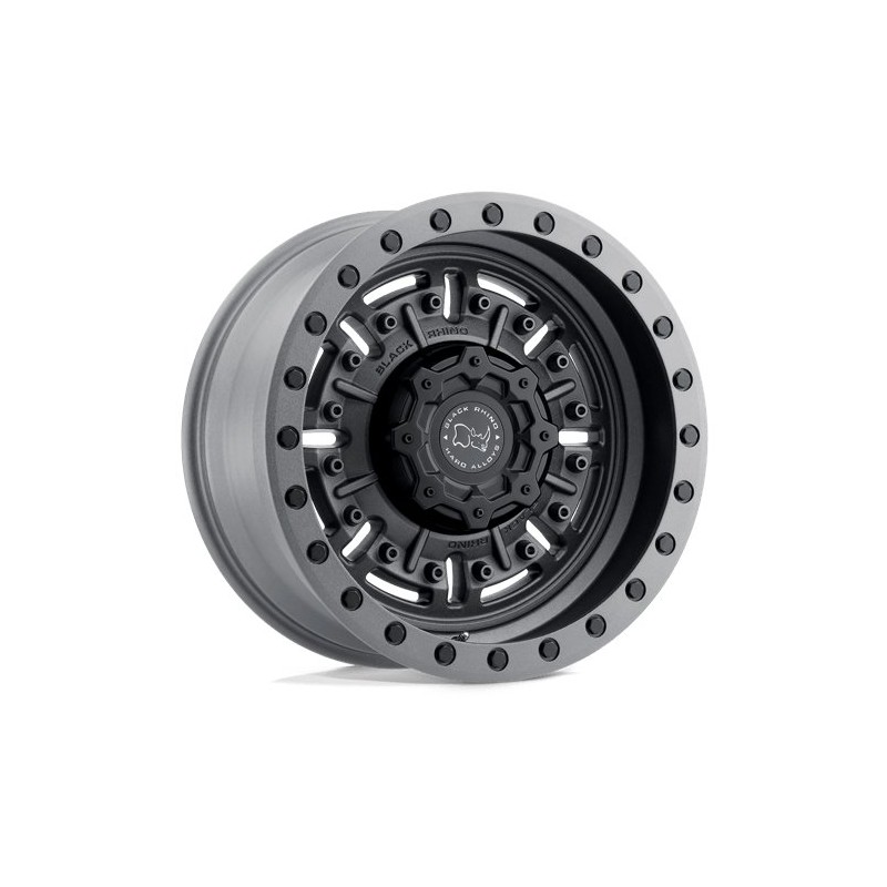 Black Rhino Hard Alloys | ABRAMS 17x8.5 ET-18 - TEXTURED MATTE GUNMETAL