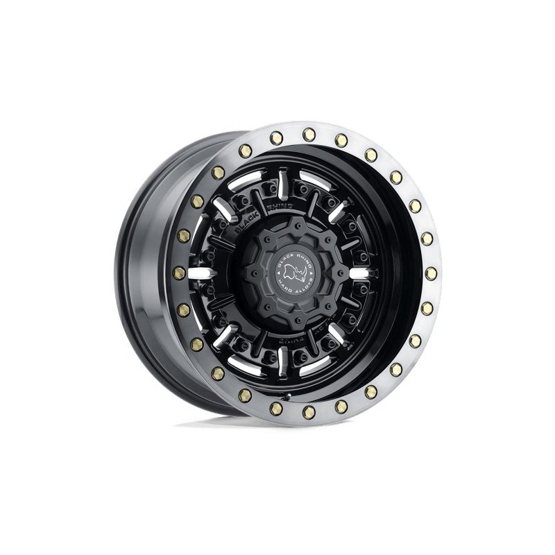 Black Rhino Hard Alloys | ABRAMS 17x8.5 ET0 - GLOSS GUN BLACK W/ MACHINED DARK TINT